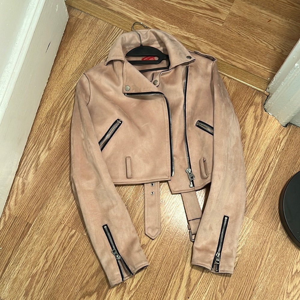 SAKS FIFTH AVENUE SUEDE PINK JACKET
